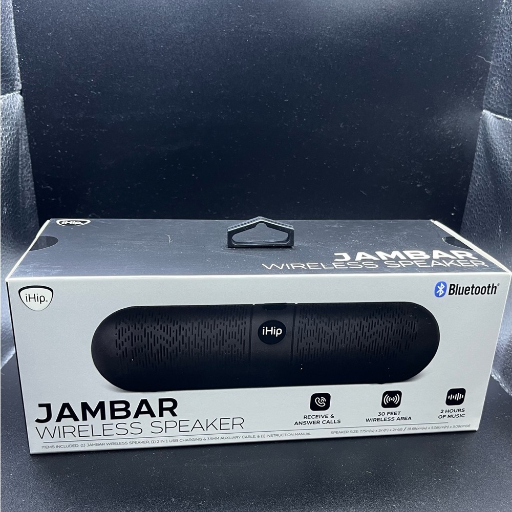 New iHip Jambar Bluetooth Speaker - Black